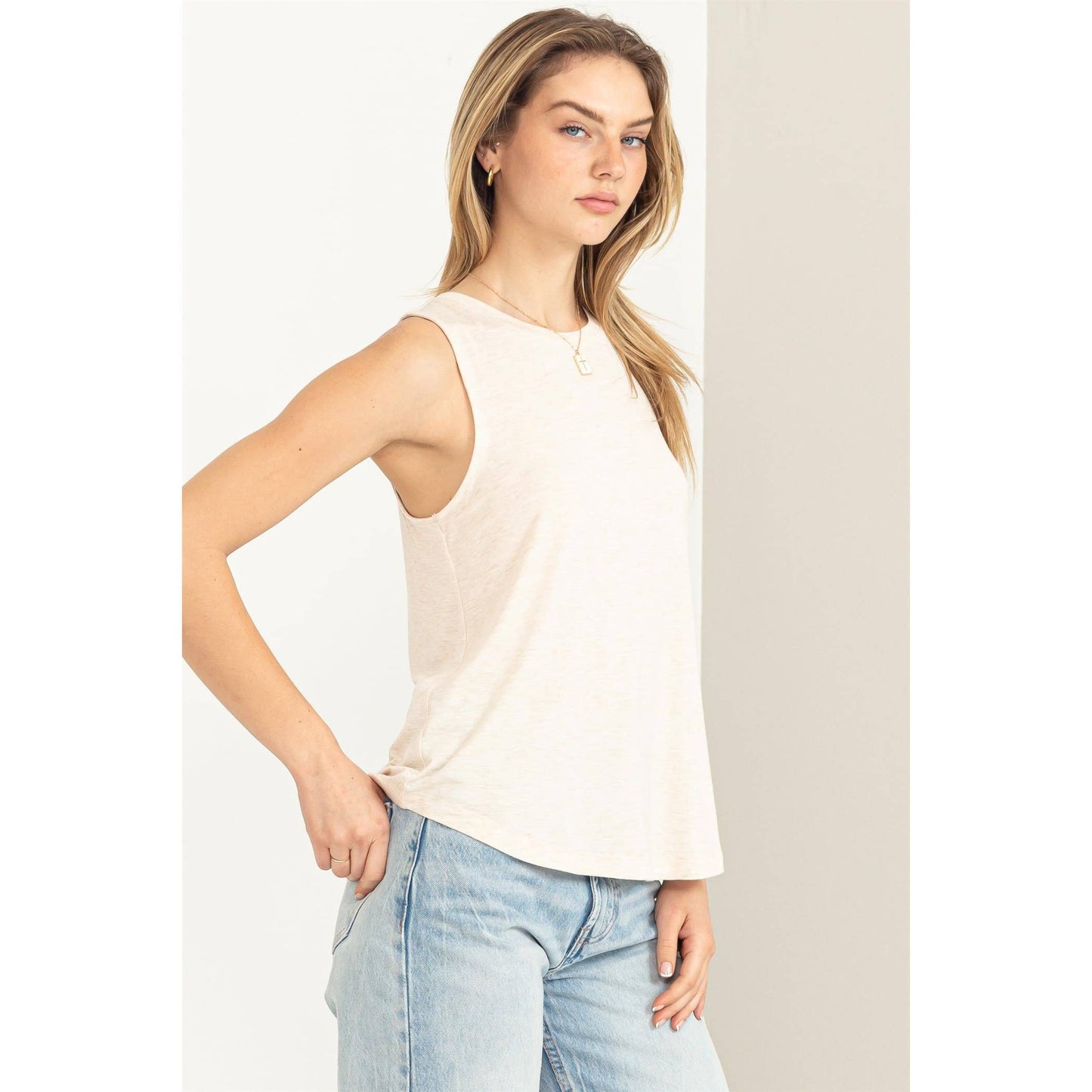 Loose Cream Tank