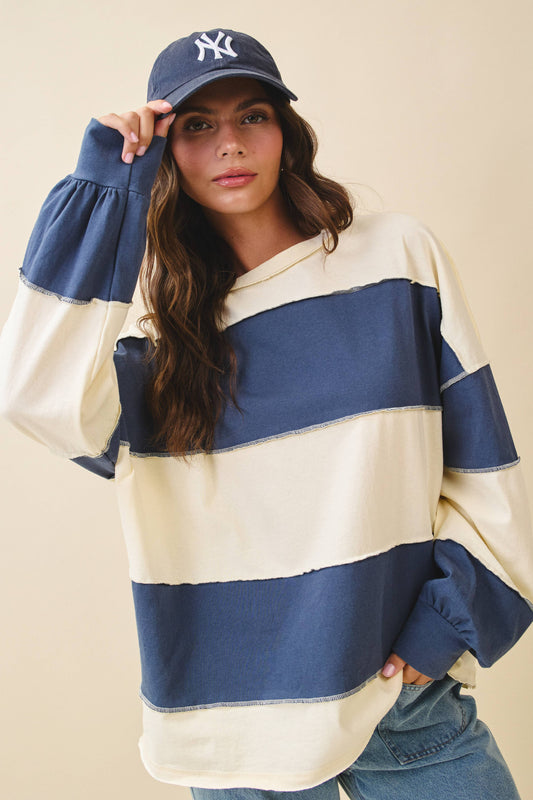 Navy Dreamy Days Top