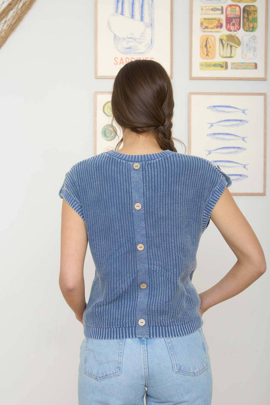 Indigo Sweater Top