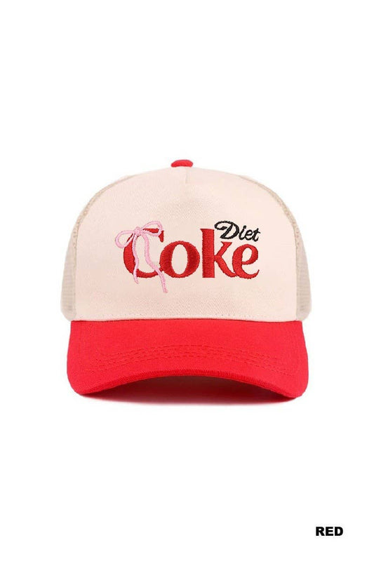 Coquette Bow Diet Coke Hat: RED