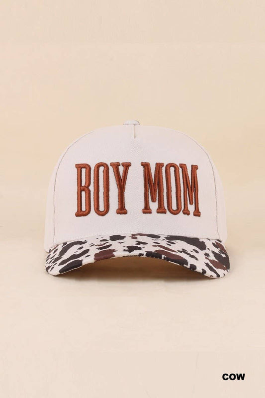 Boy Mom Hat: Cow