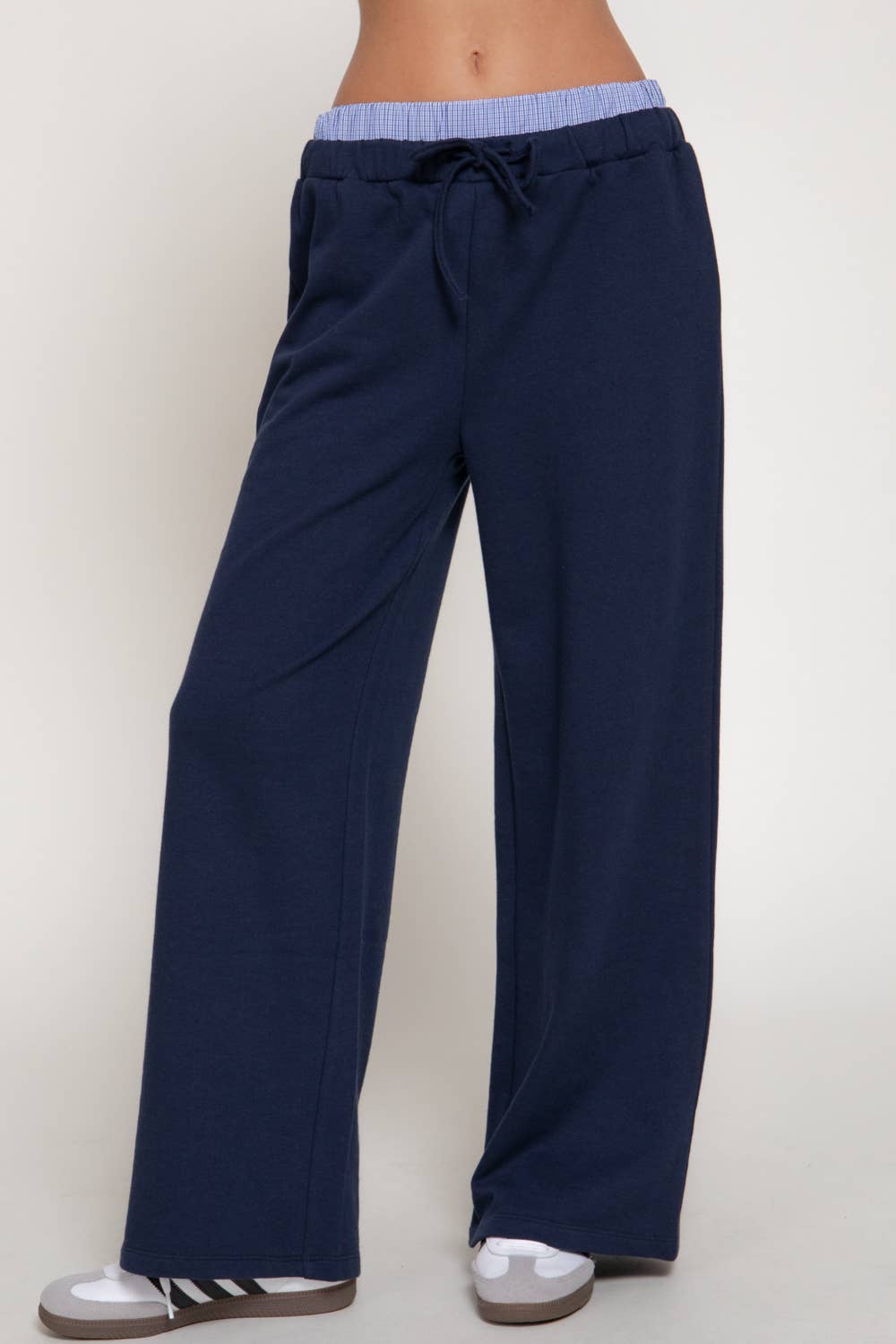 Navy Boxer Waist Sweatpants
