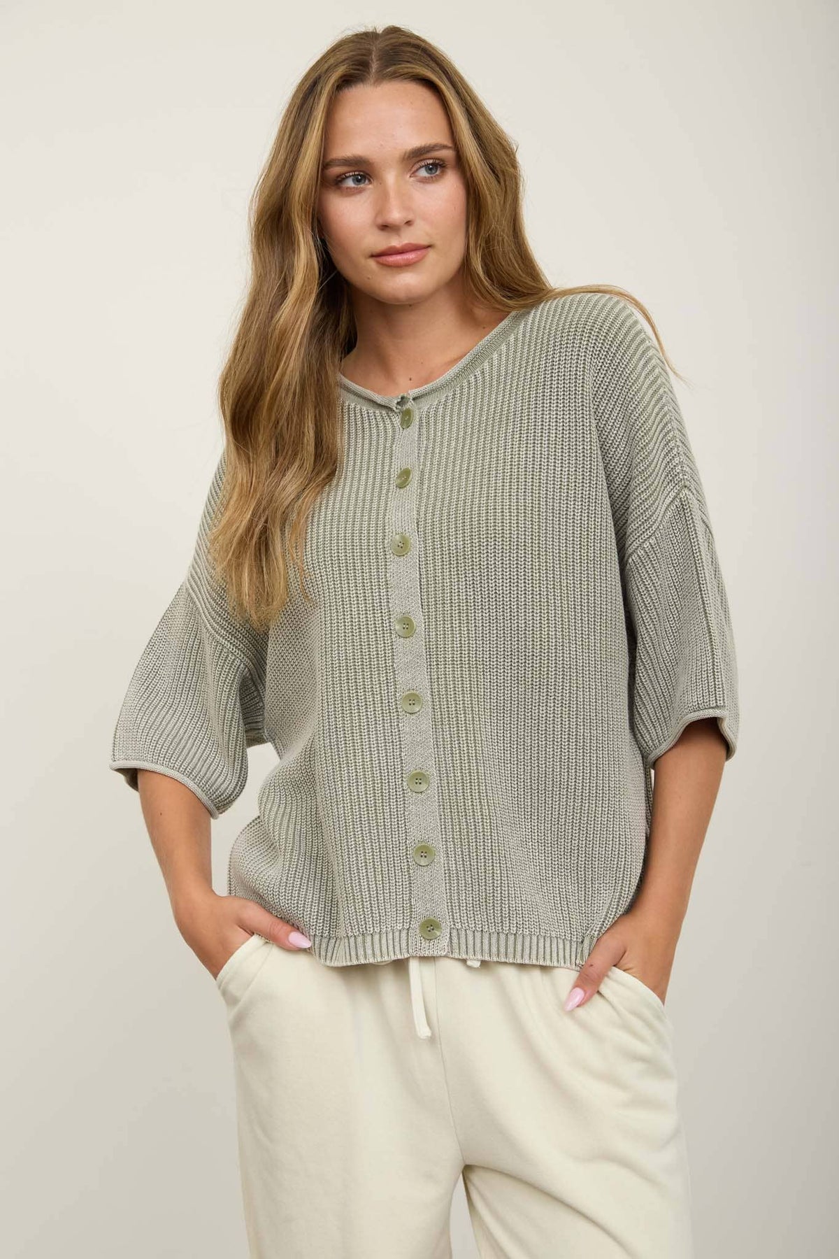 Sagebrush Button Sweater