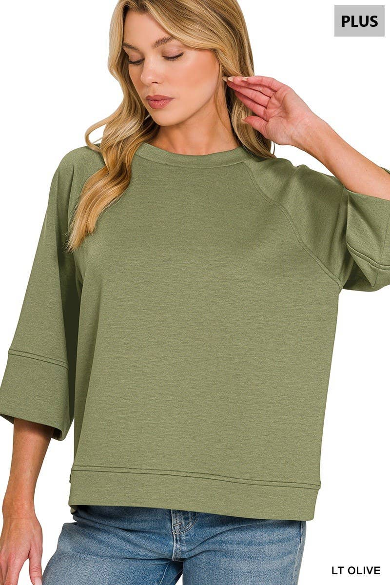 Dark Olive Days Top (Plus Size)