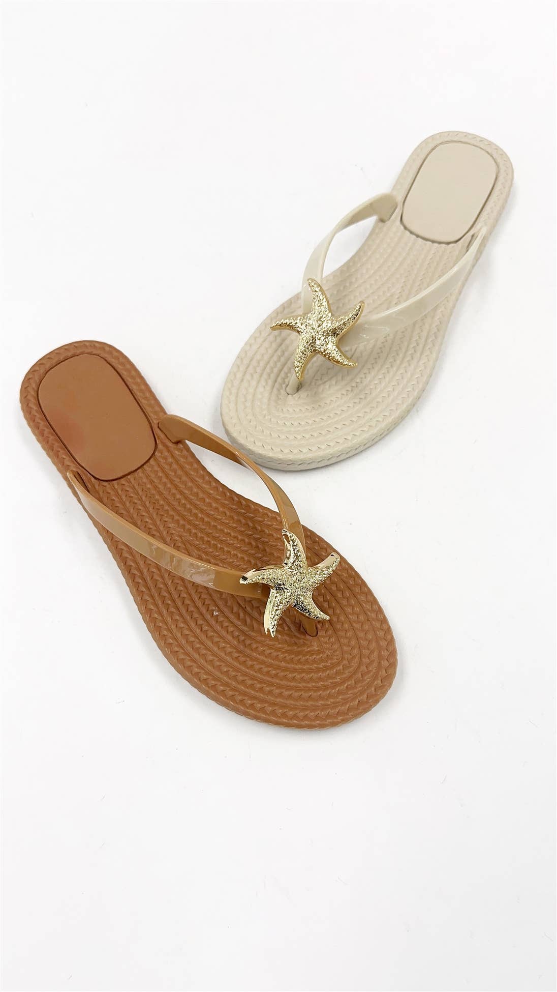 TAN STARFISH SANDALS