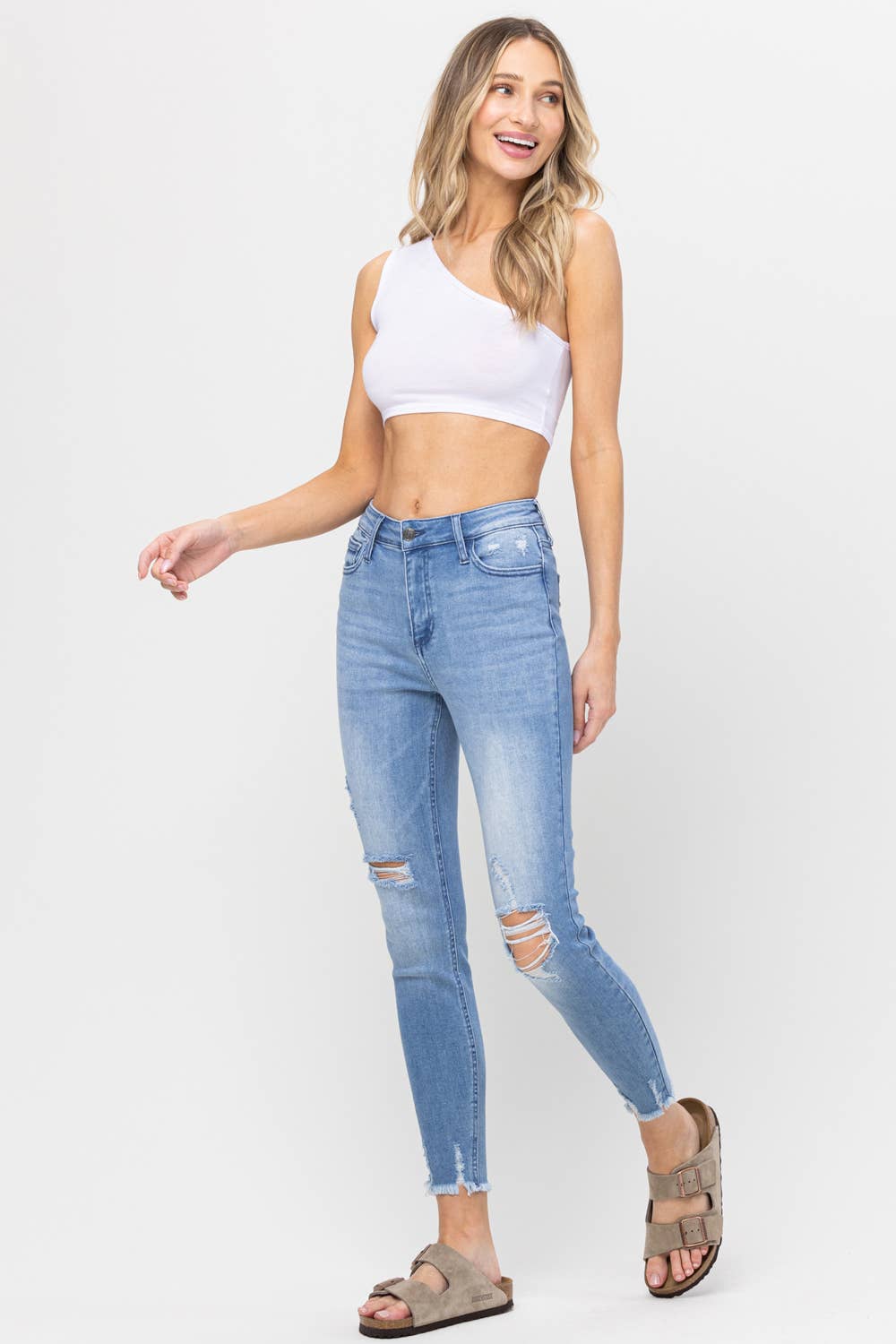 Everyday High Rise Crop Skinny Jeans