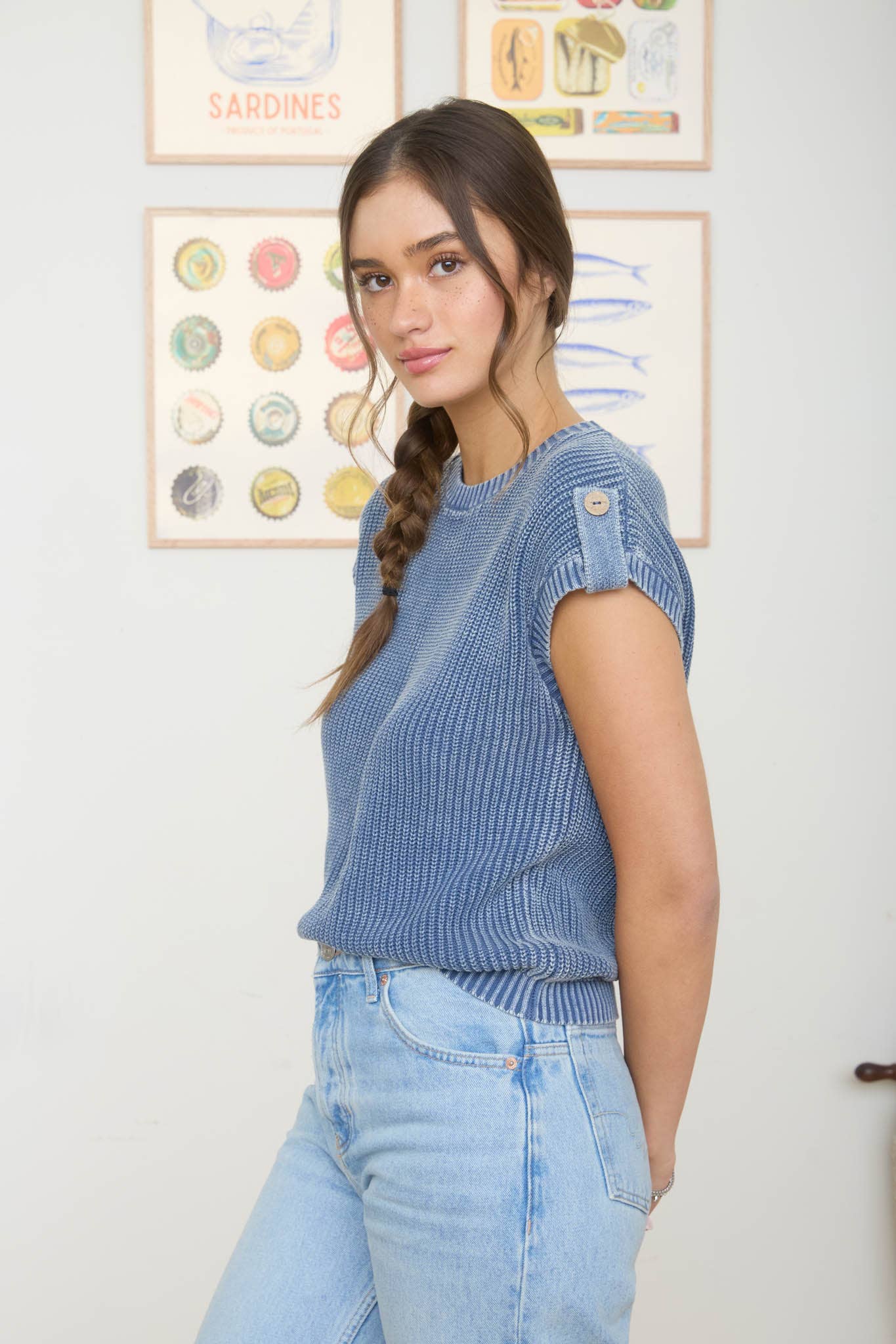 Indigo Sweater Top