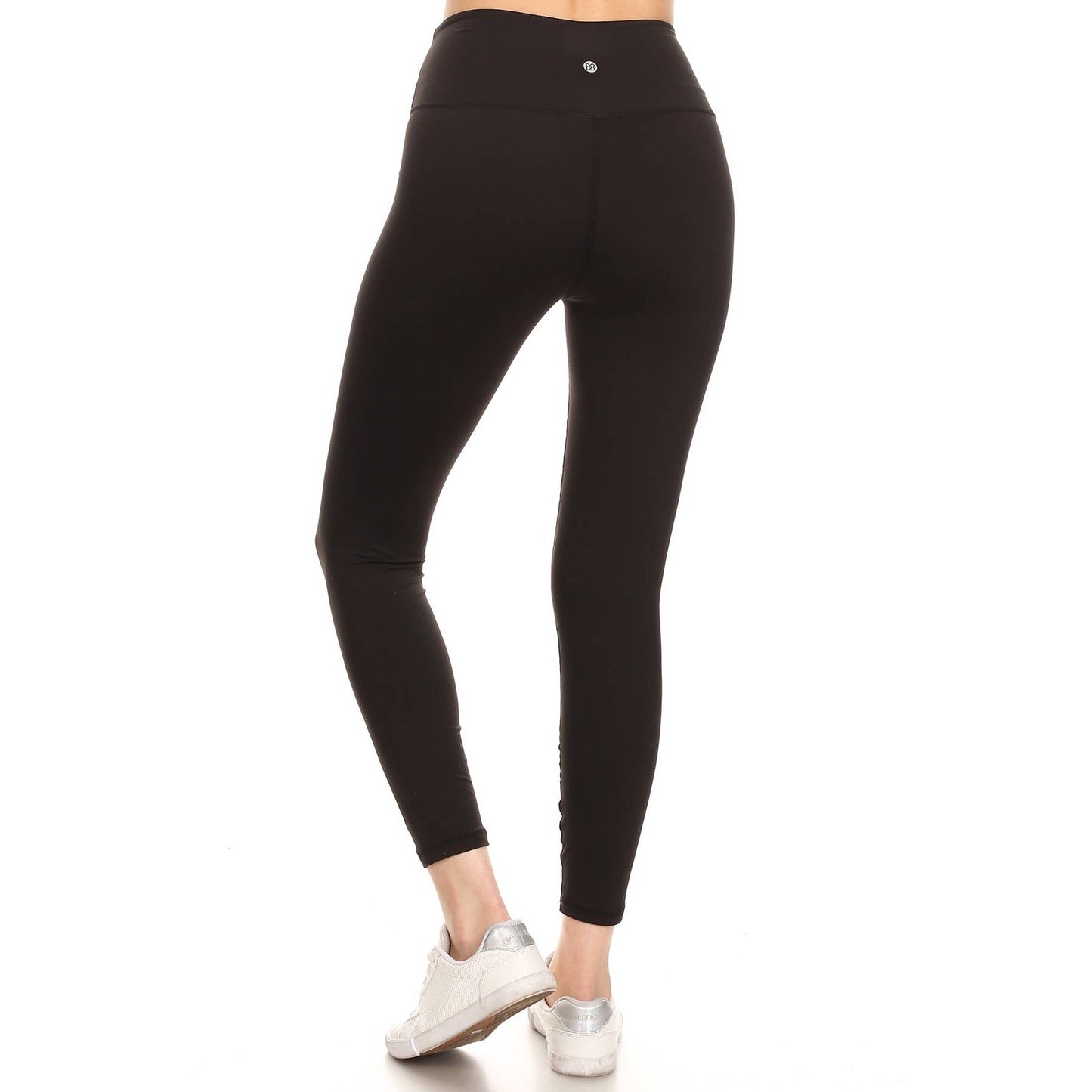 Premium High Waist Solid Activewear Leggings : Black