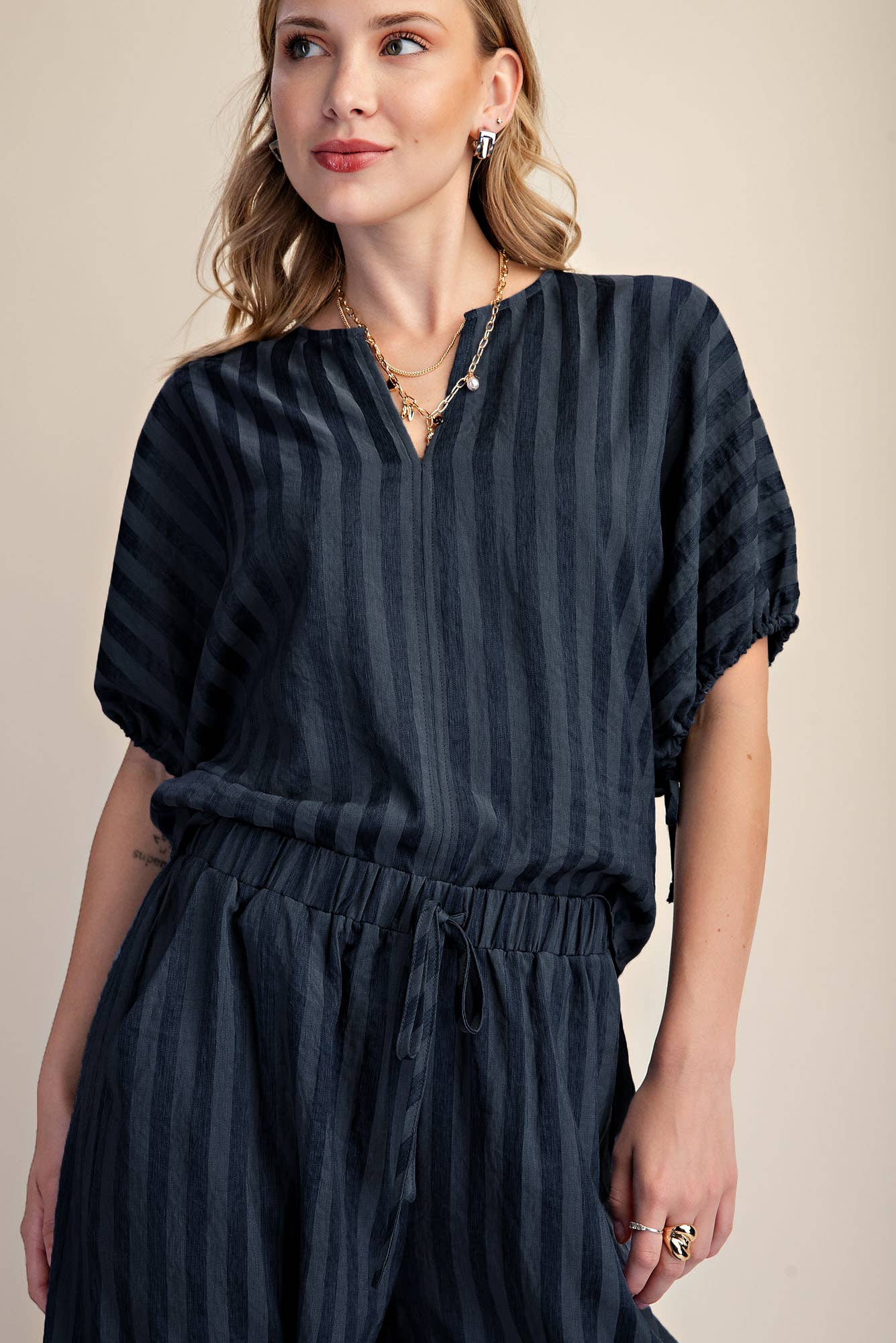 Navy Lights Top