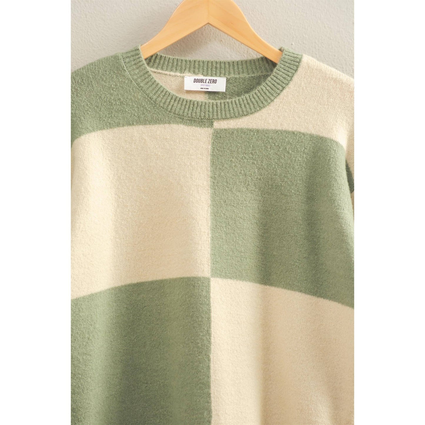 Creamy Sage Beaumont Block Sweater