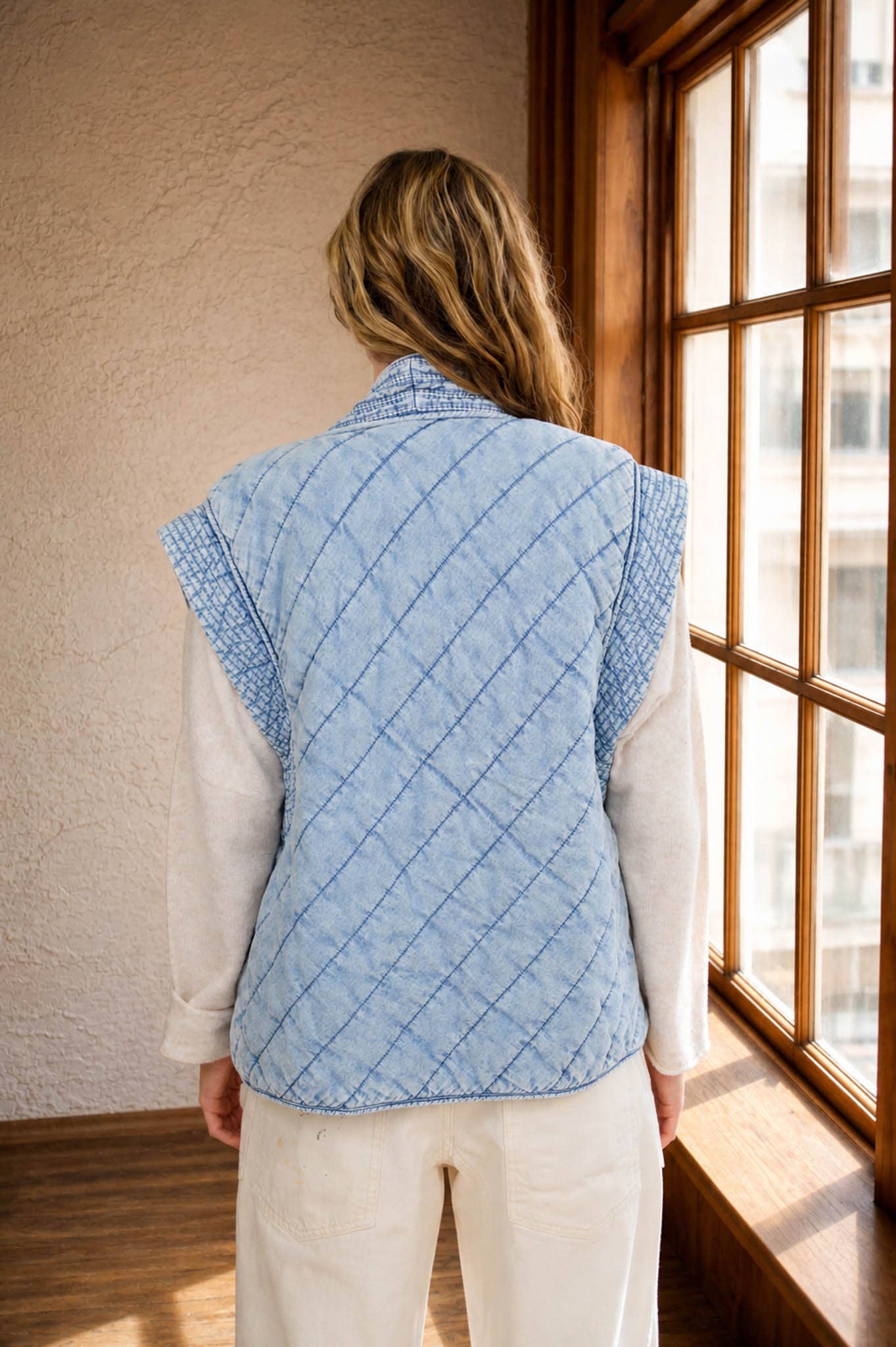 Denim Willow Quilted Vest