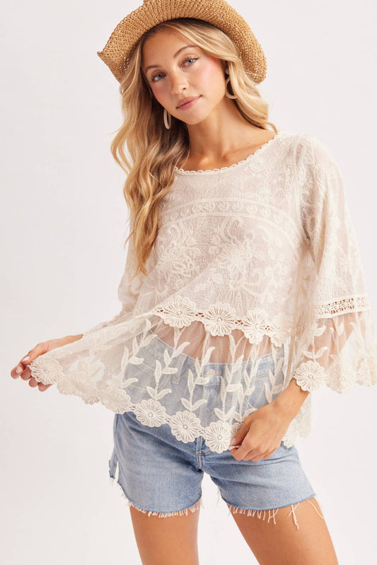 Sweet Lace Magnolia Top