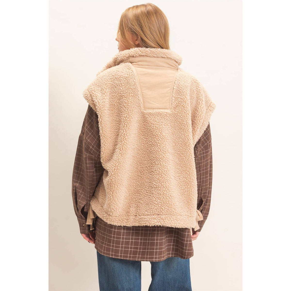 Beige Sherpa Vest