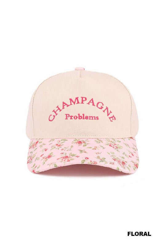 Champagne Problems Cap: FLORAL