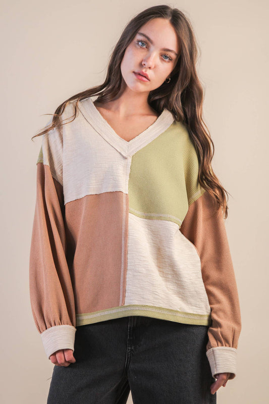 Patchwork Mocha Top