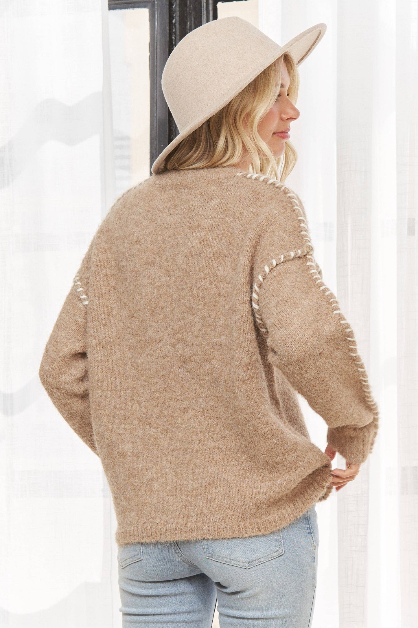 Khaki Stitch Sweater