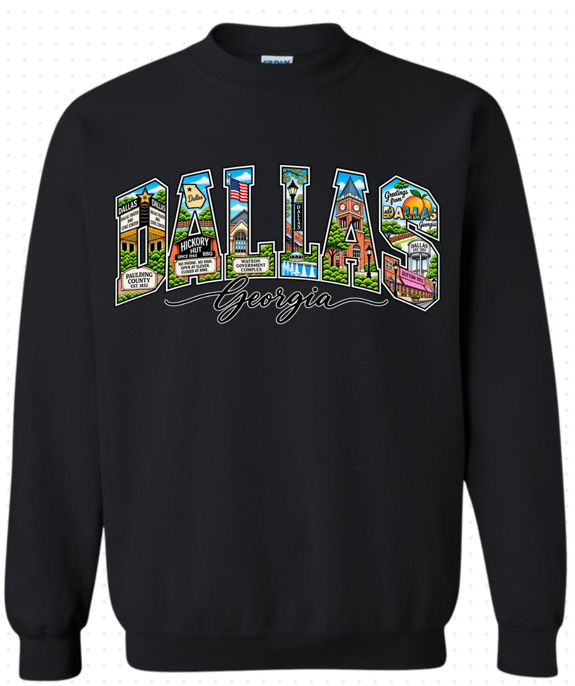 DALLAS, GA  Crewneck (Color Images featuring Hickory Hut)