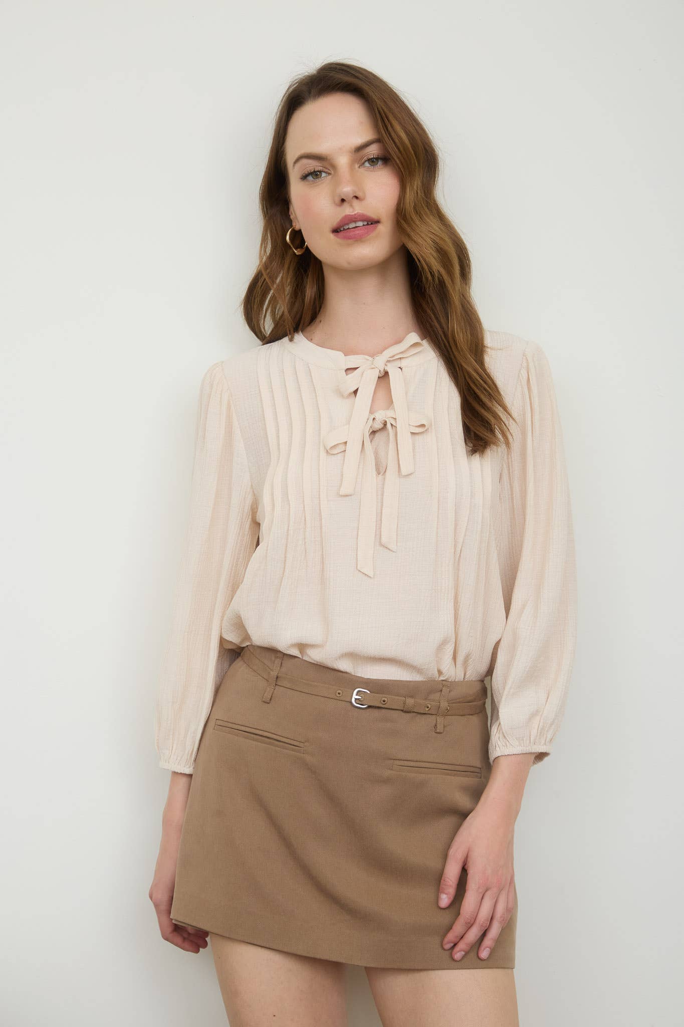Khaki Ties Trendy Top