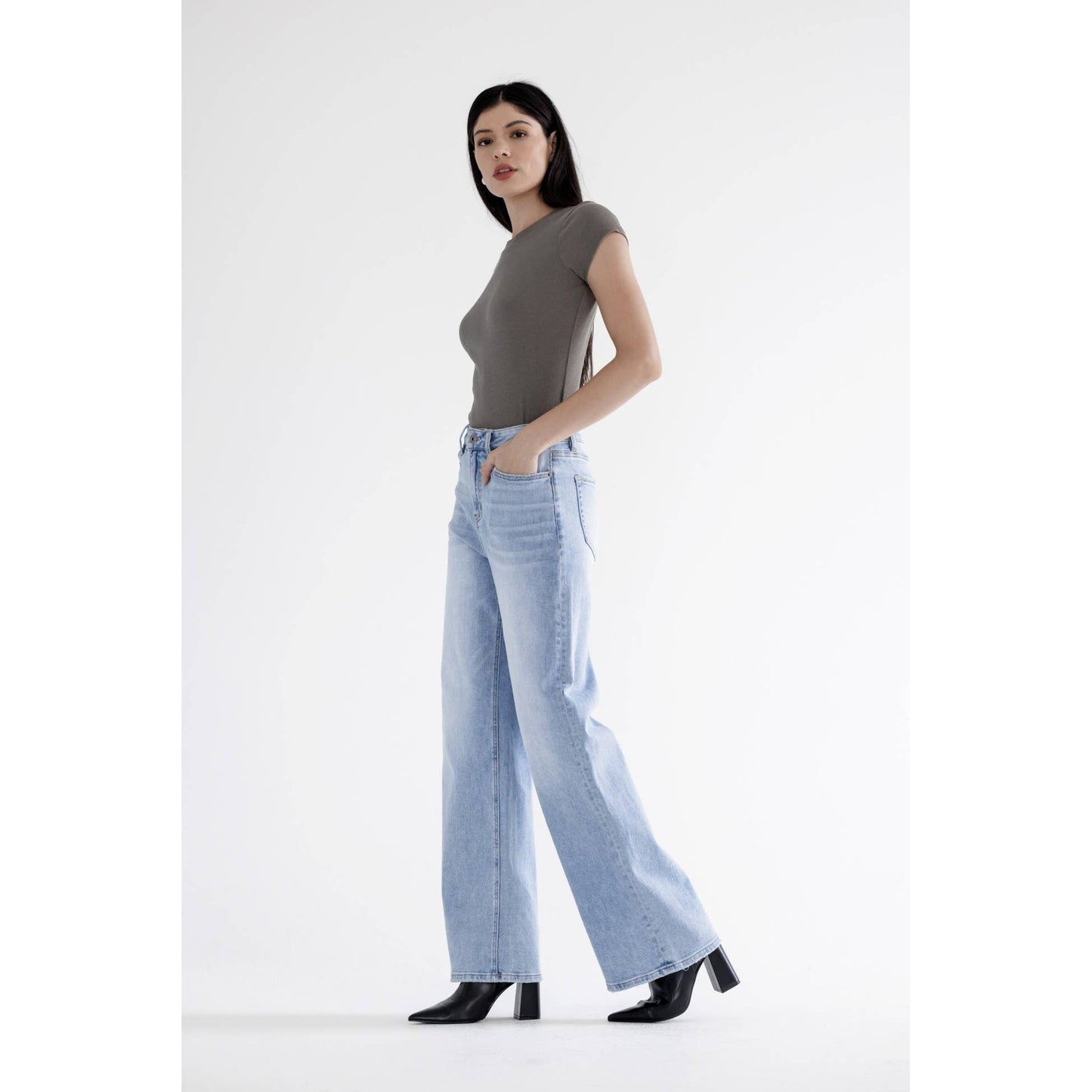 Daybreak Wide Leg Denim Jeans