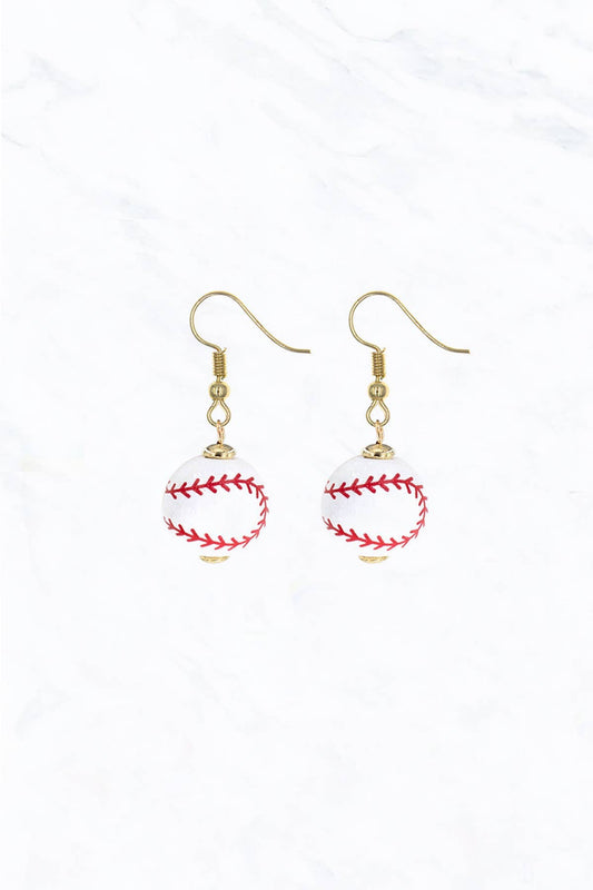 Baseball Earrings: Gold