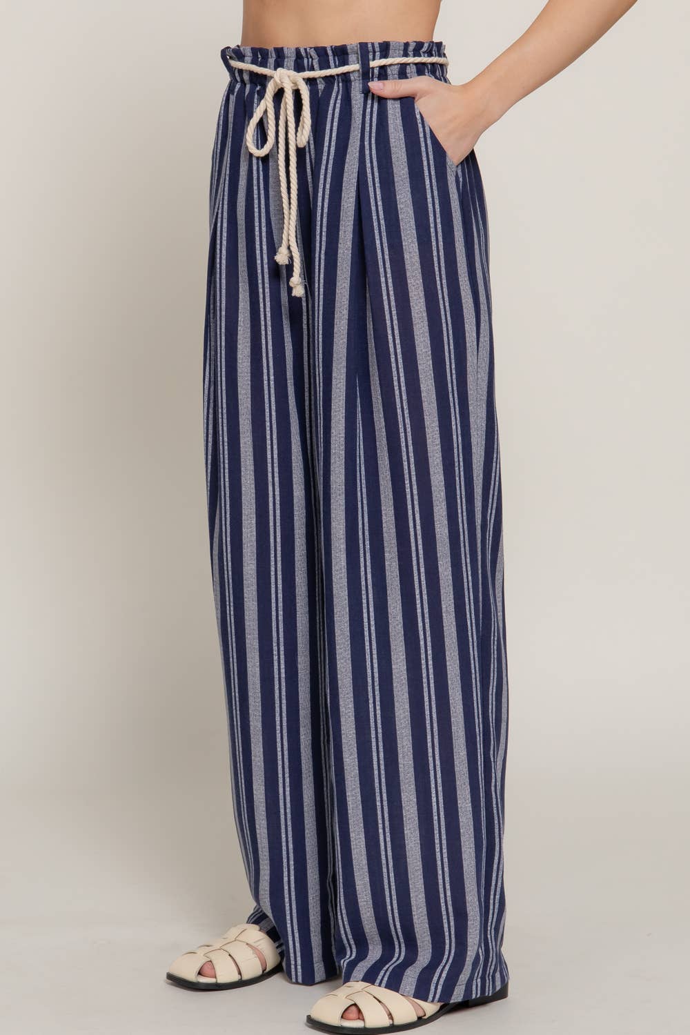 Navy Linen Pants