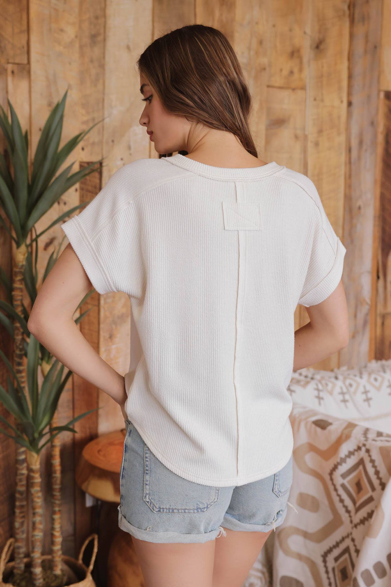 Olivia Oatmeal Comfy Short Sleeve