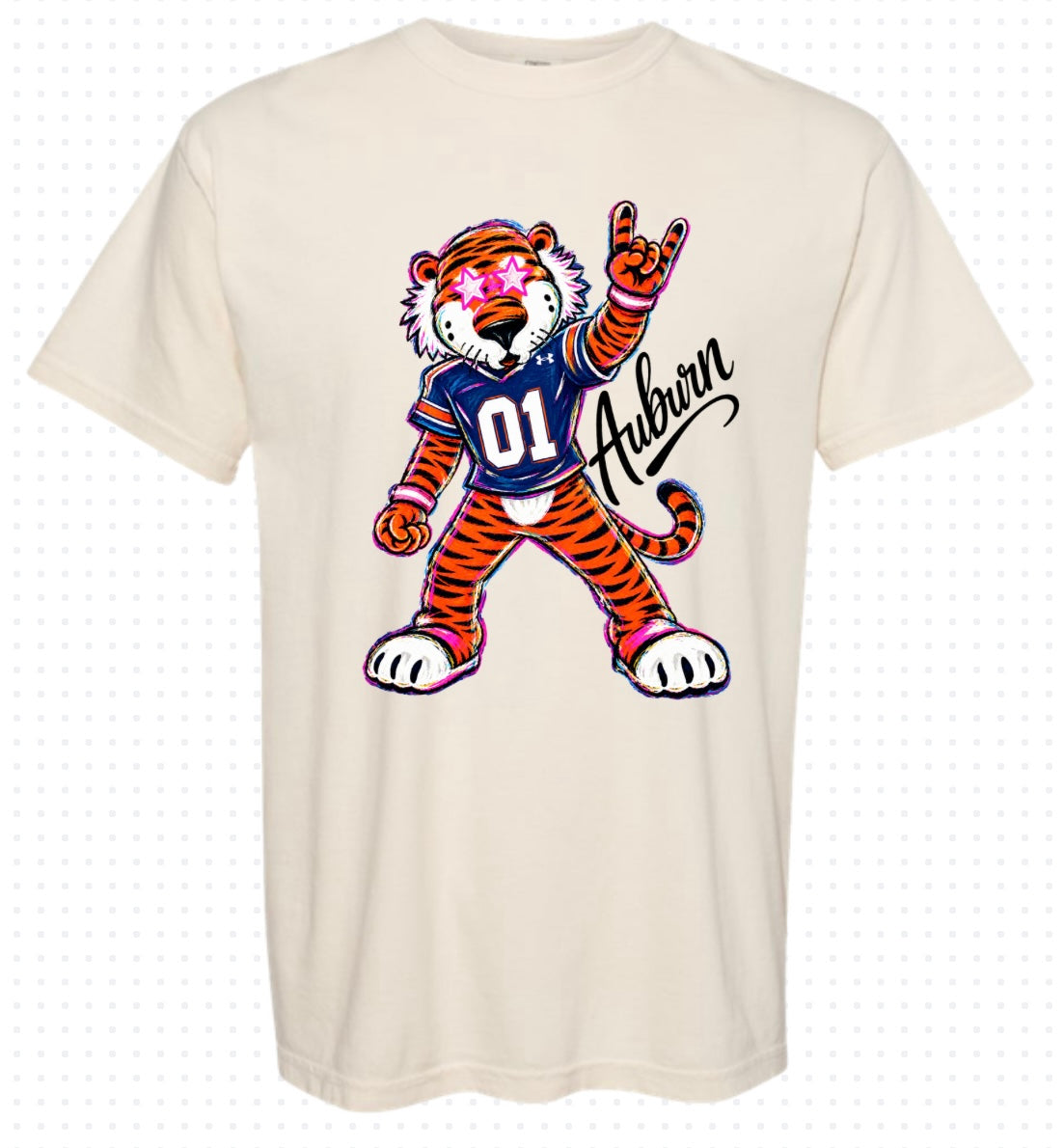 Auburn Tiger Water Color T-shirt
