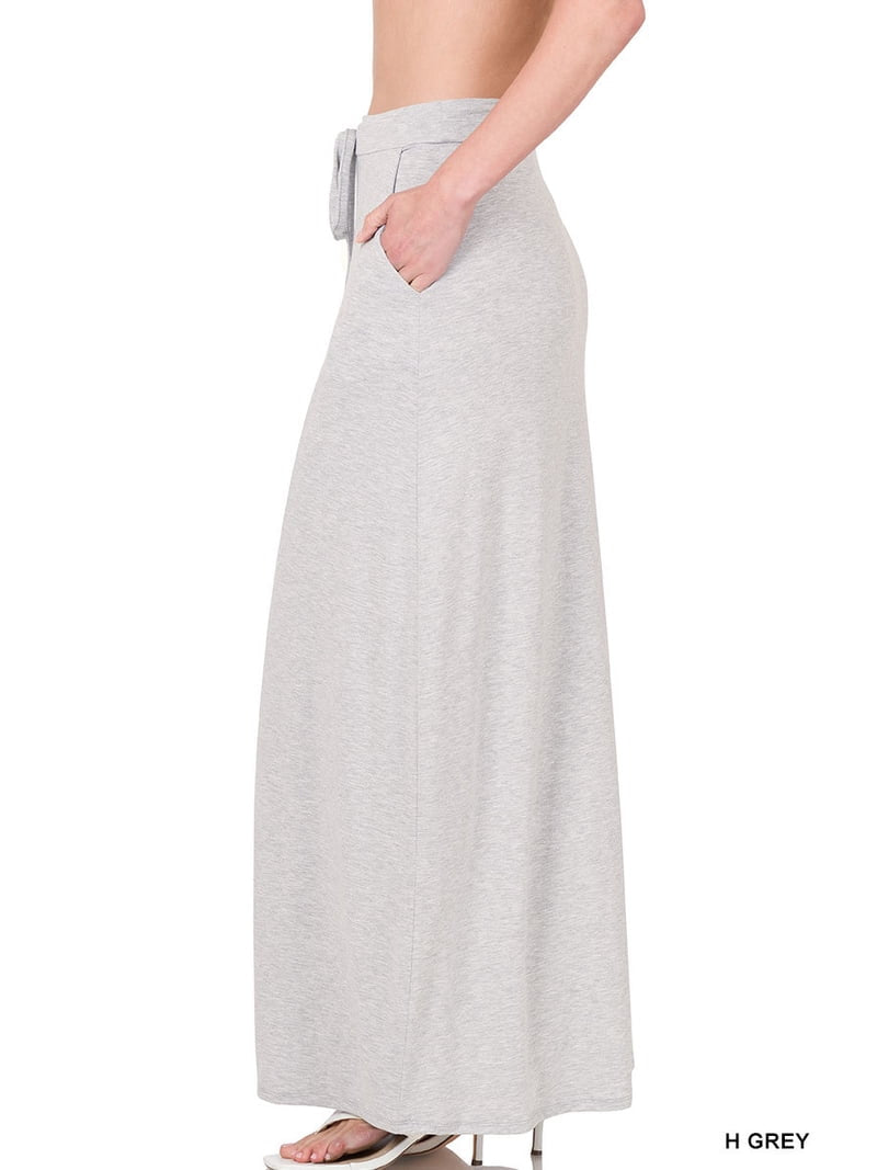 Heathered Grey Soft Maxi Skirt