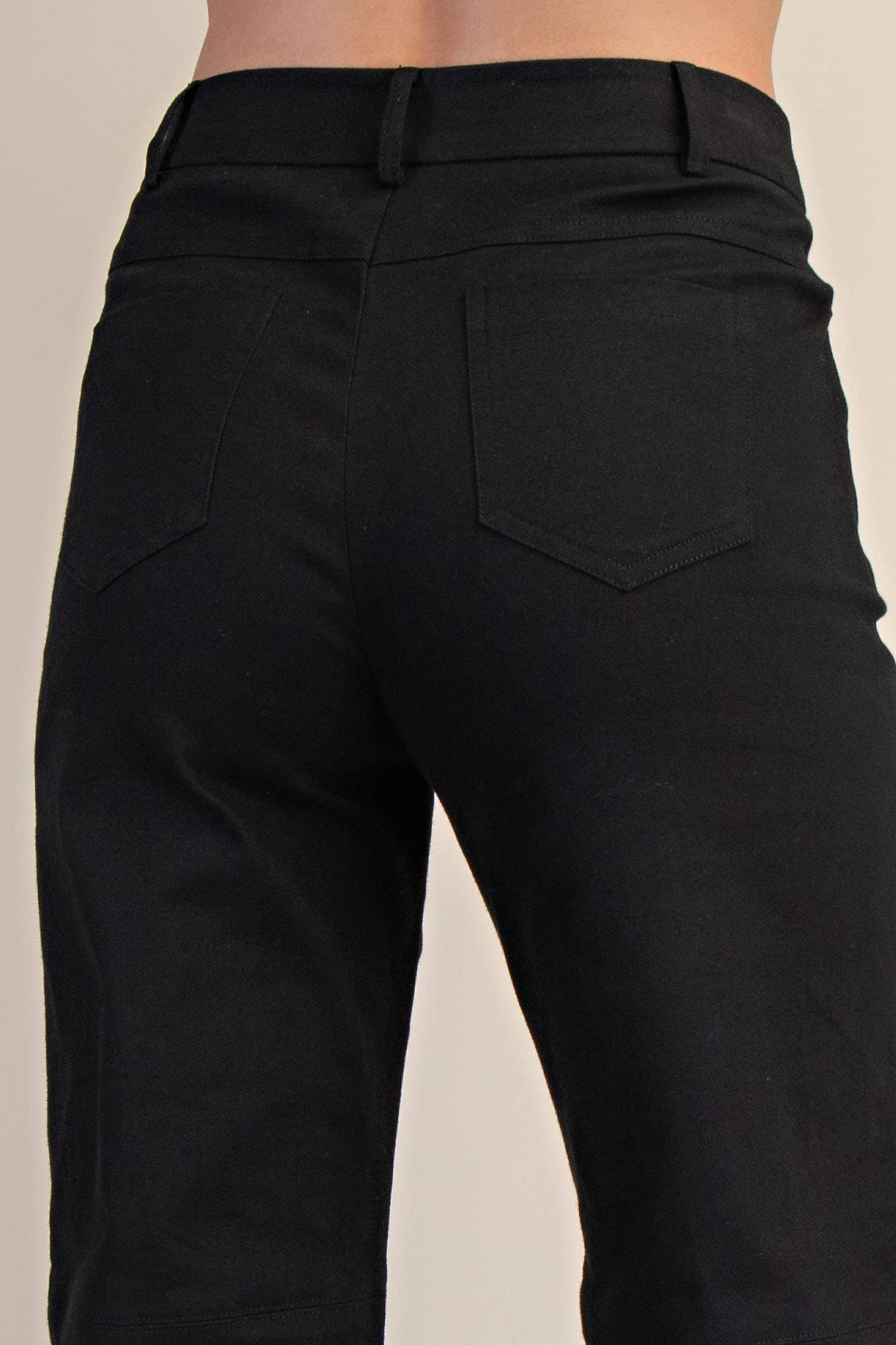 Black Newport Straight Leg Pants