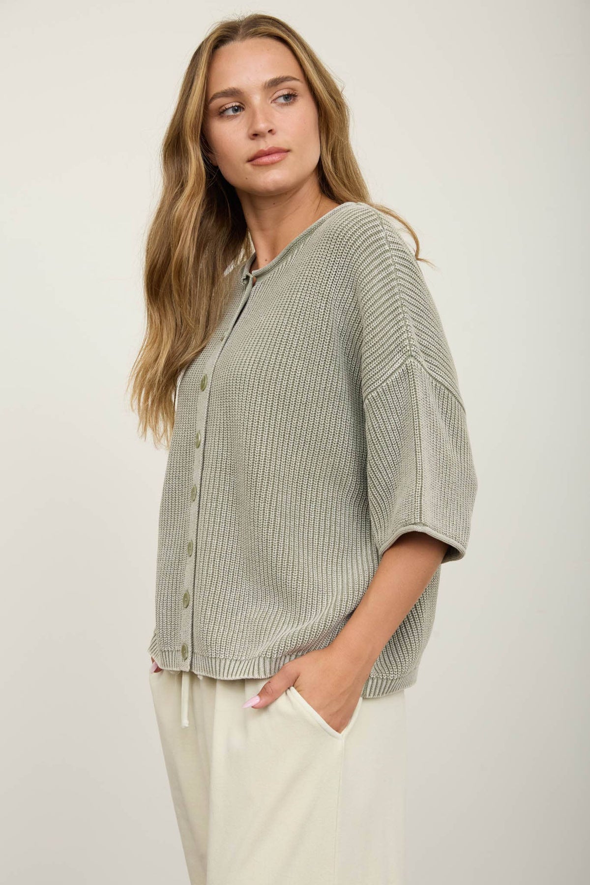 Sagebrush Button Sweater