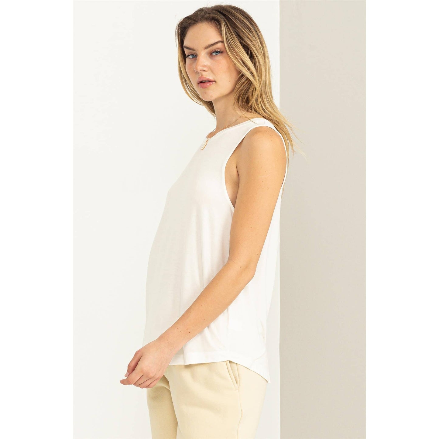 Loose Cream Tank