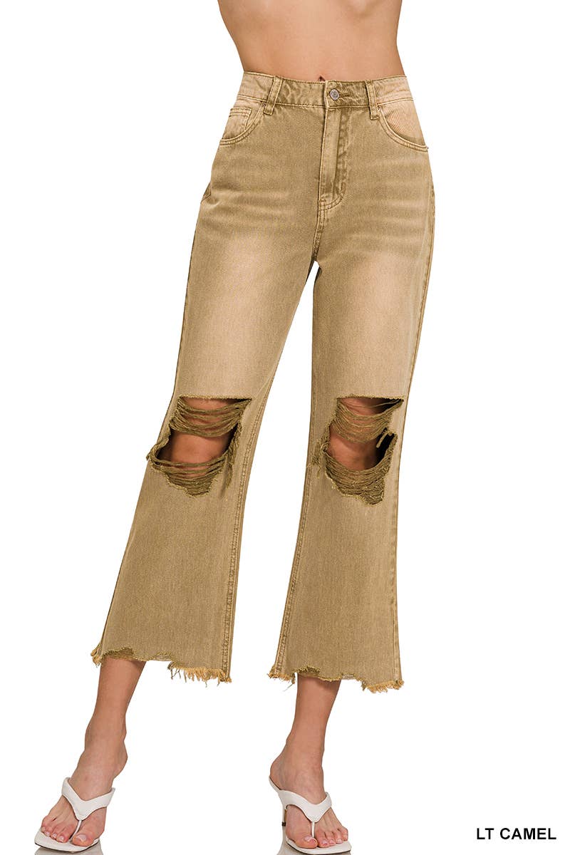 Camel Cropped Jeans
