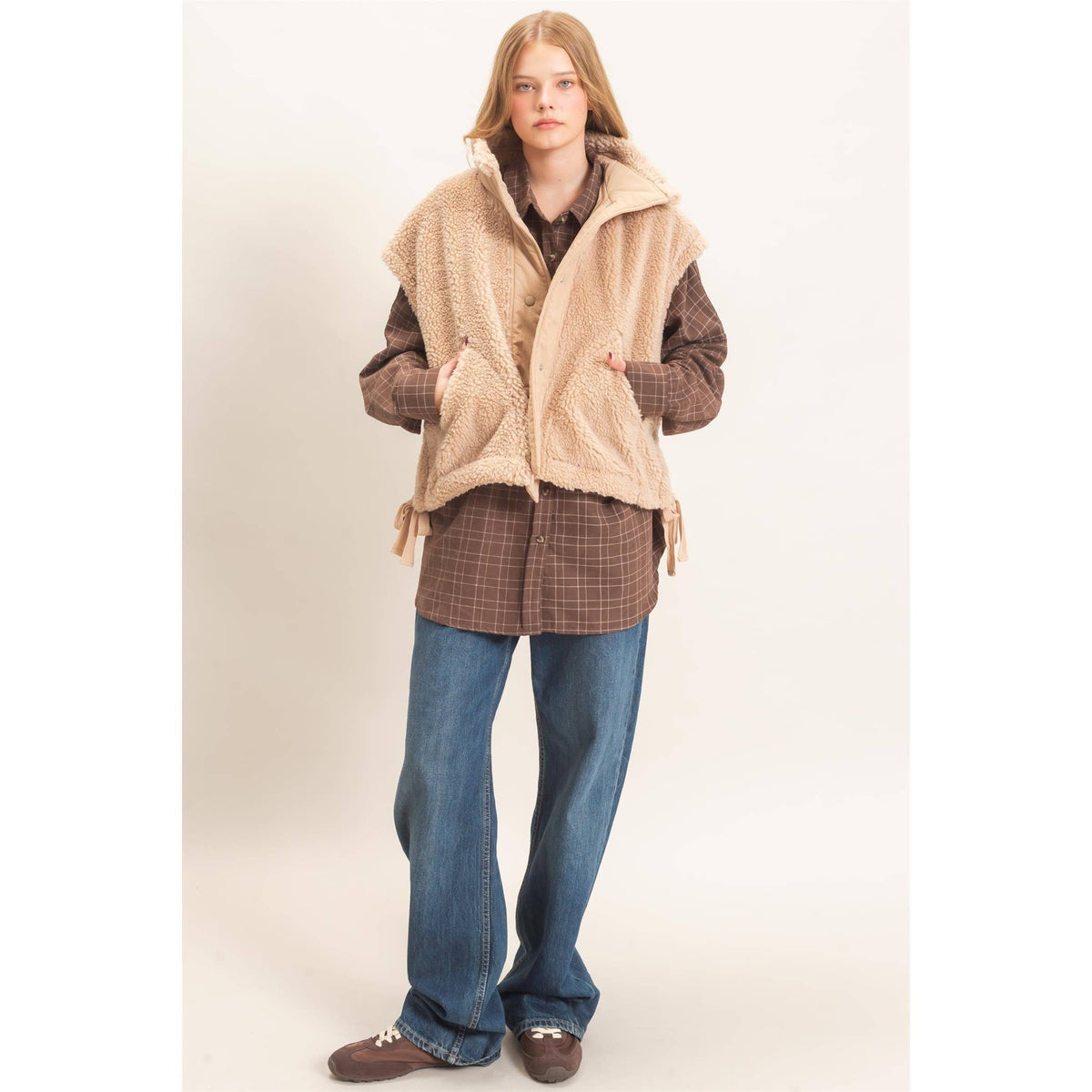 Beige Sherpa Vest