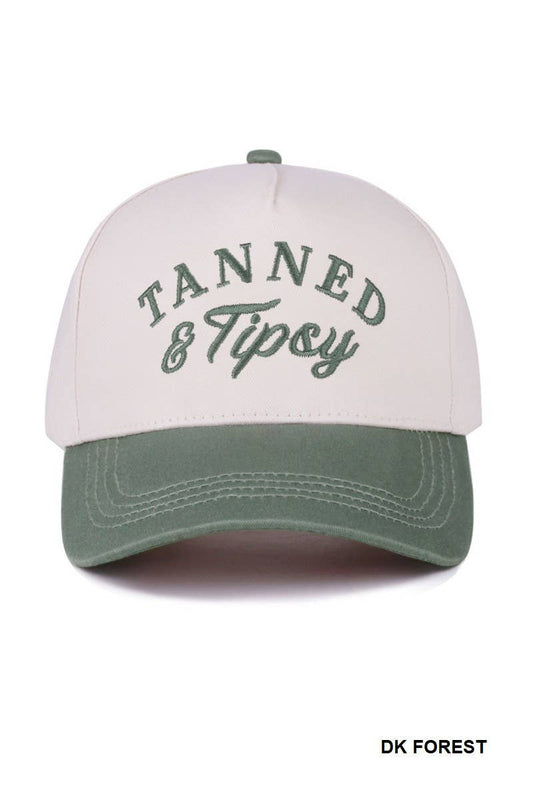 Tanned And Tipsy Cap: Dark Sage