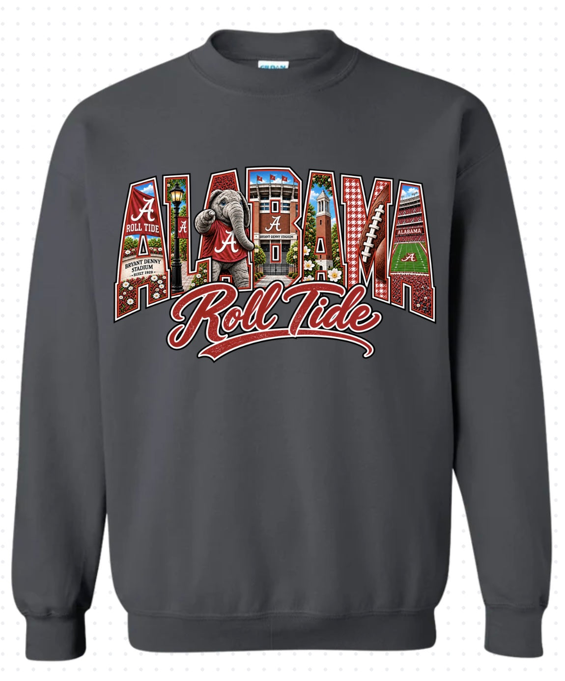 ALABAMA Roll Tide Images Crewneck
