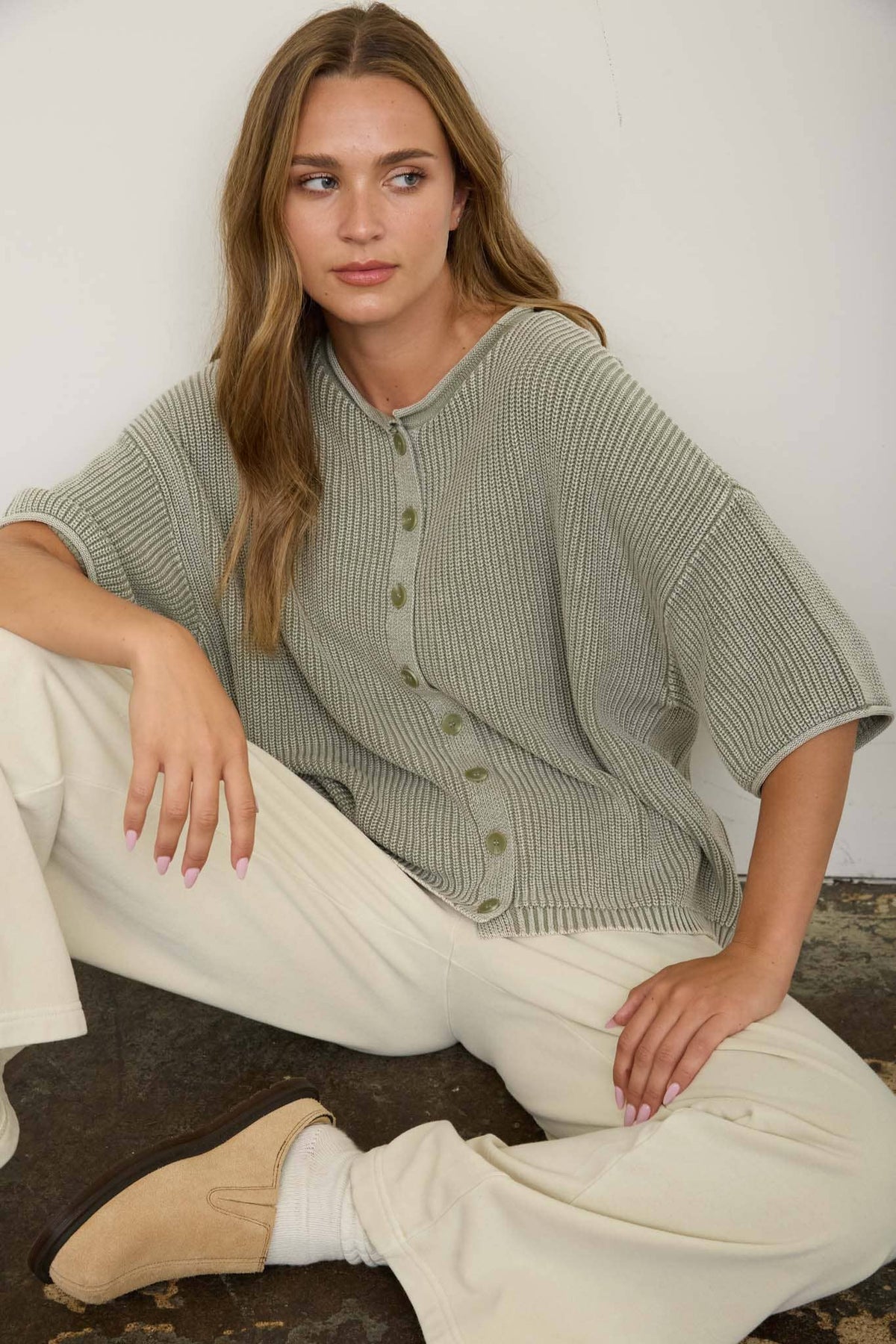 Sagebrush Button Sweater