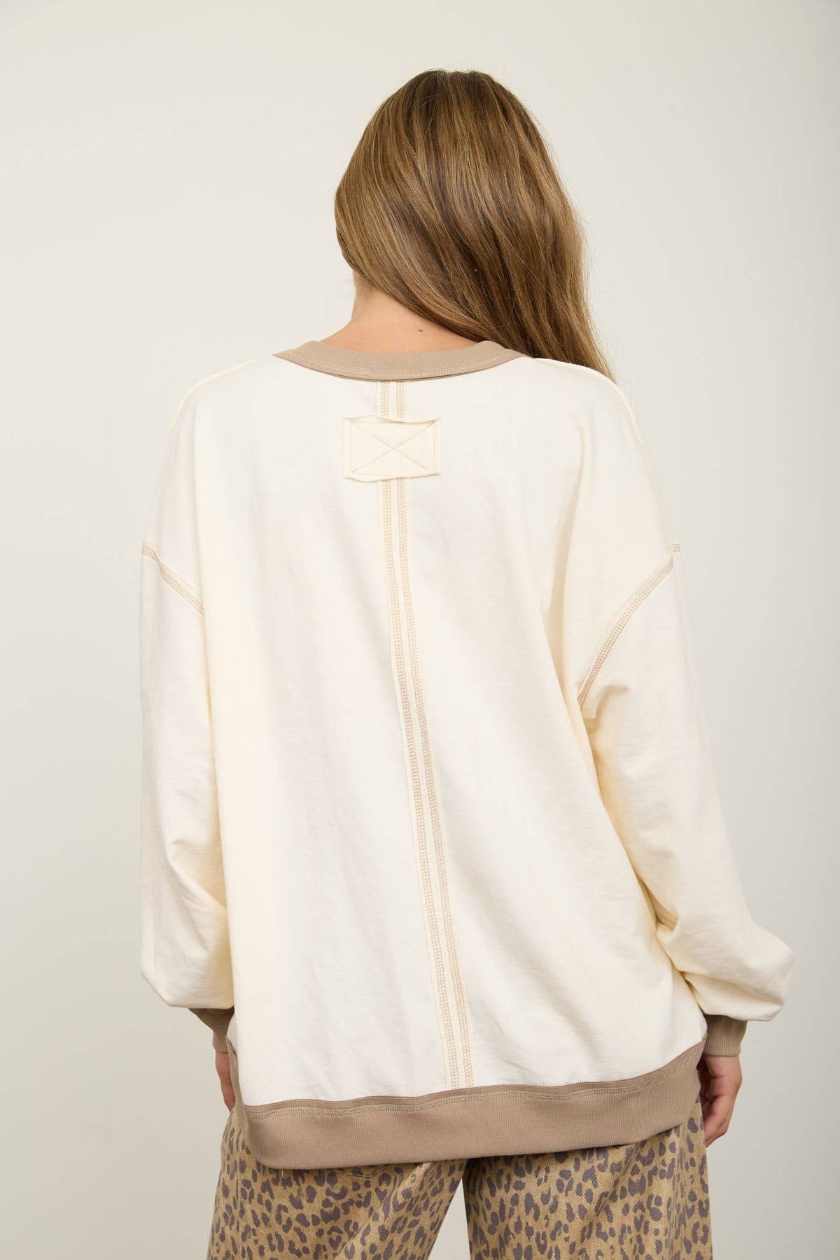 Cafe Cream Pullover Top
