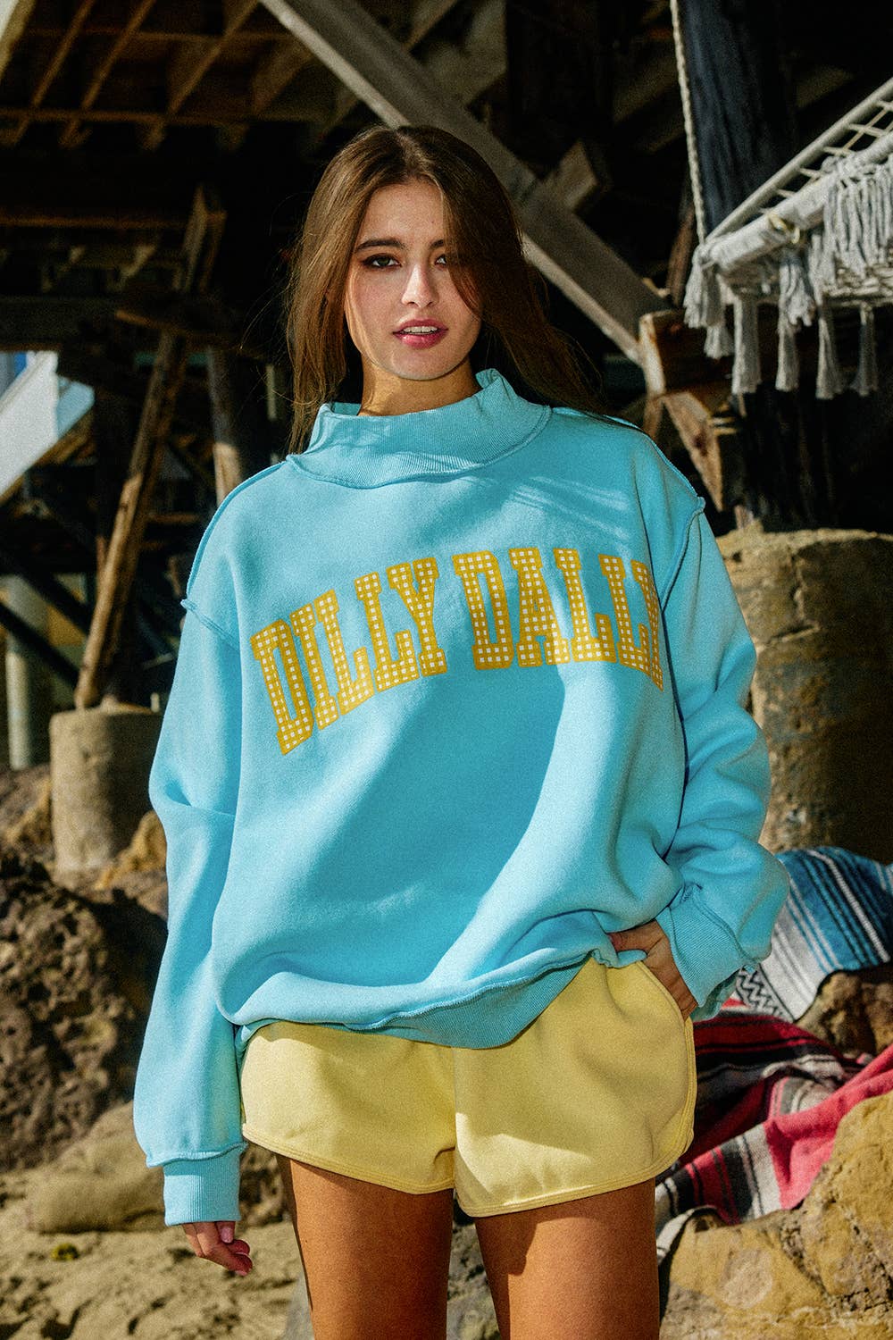 Dilly Dally/Lolly Gag Reversible Mockneck
