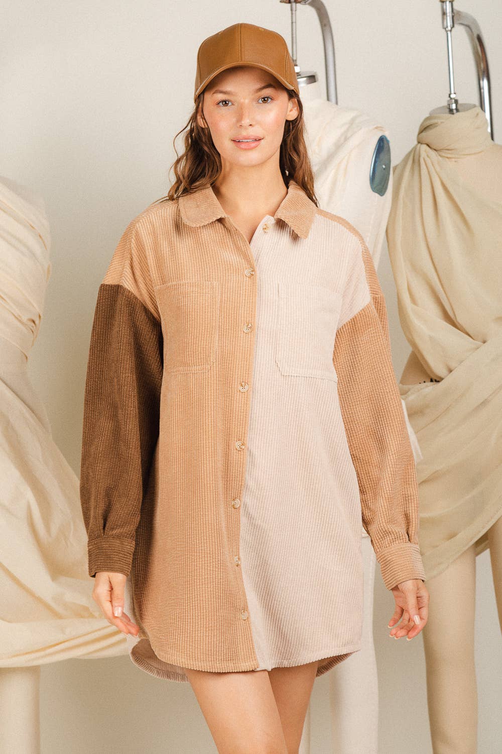 Classic Corduroy Mocha Dress