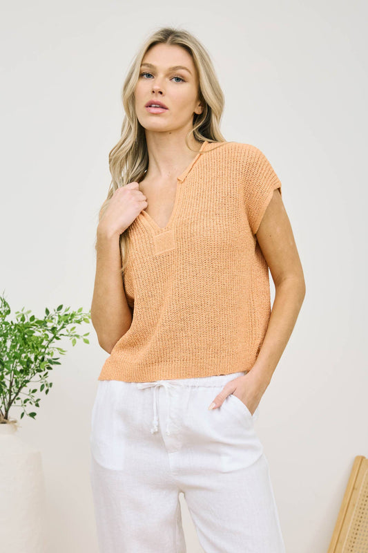 Sunwoven Peach Sweater