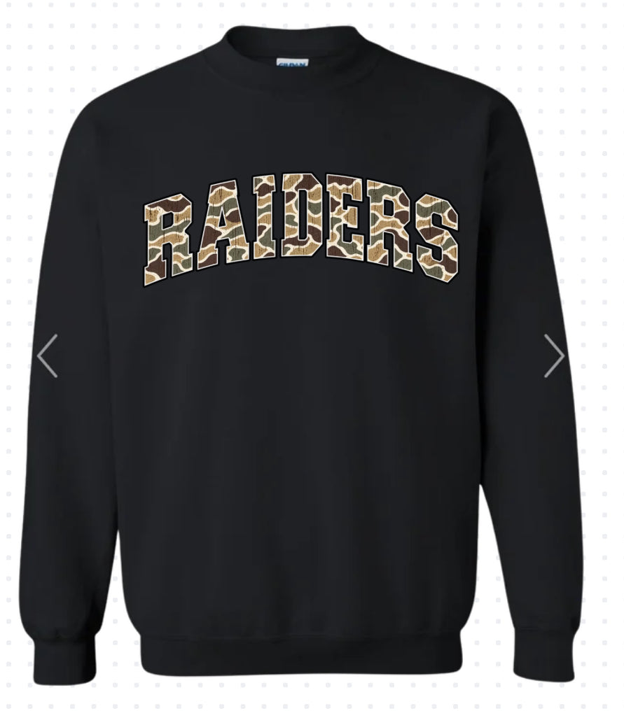 Raiders Camo Letters Black Sweatshirt