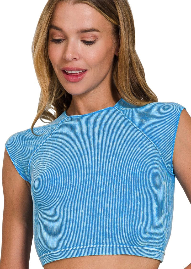 The Z Ribbed Cropped Tee