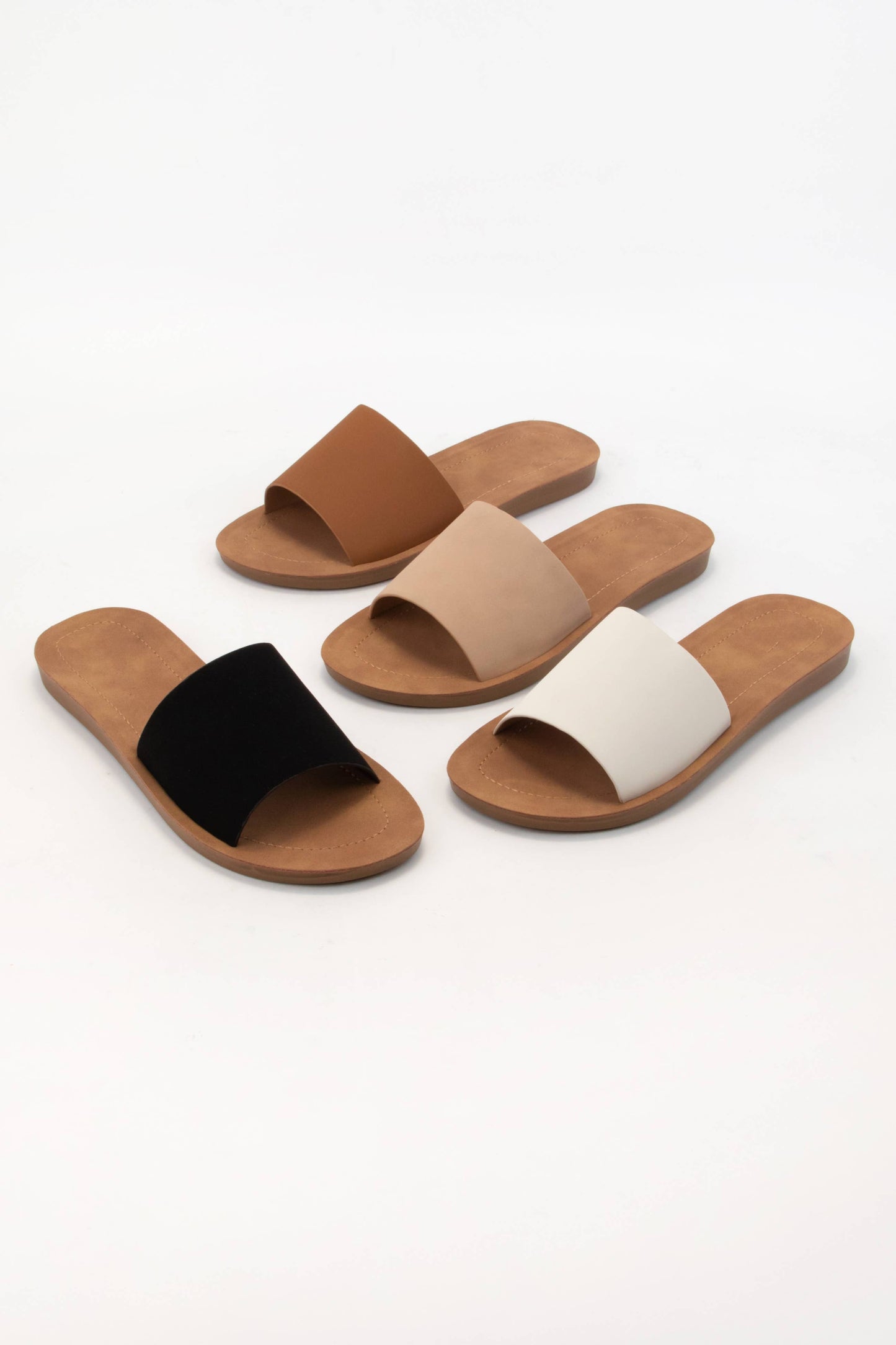 Black Sandal Flexible Sole Slide