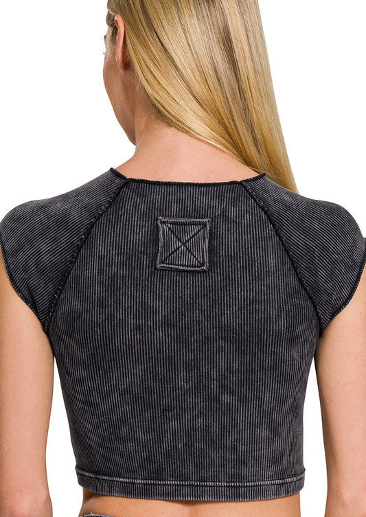 The Z Ribbed Cropped Tee