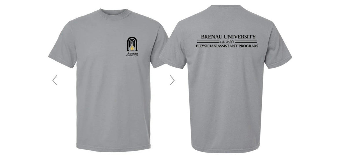 Brenau Black & Gold Logo Tee (Front+Back)(Comfort Color)