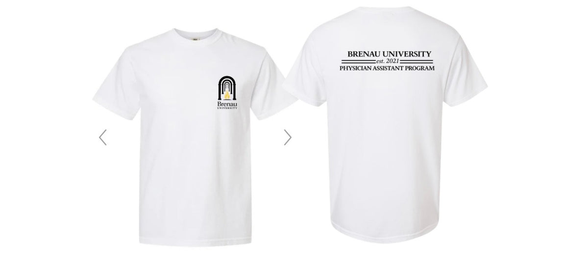 Brenau Black & Gold Logo Tee (Front+Back)(Comfort Color)