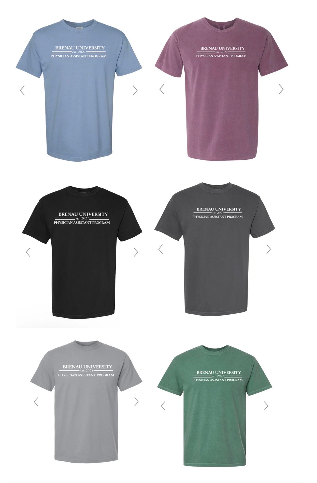 Brenau White Text (Comfort Color)