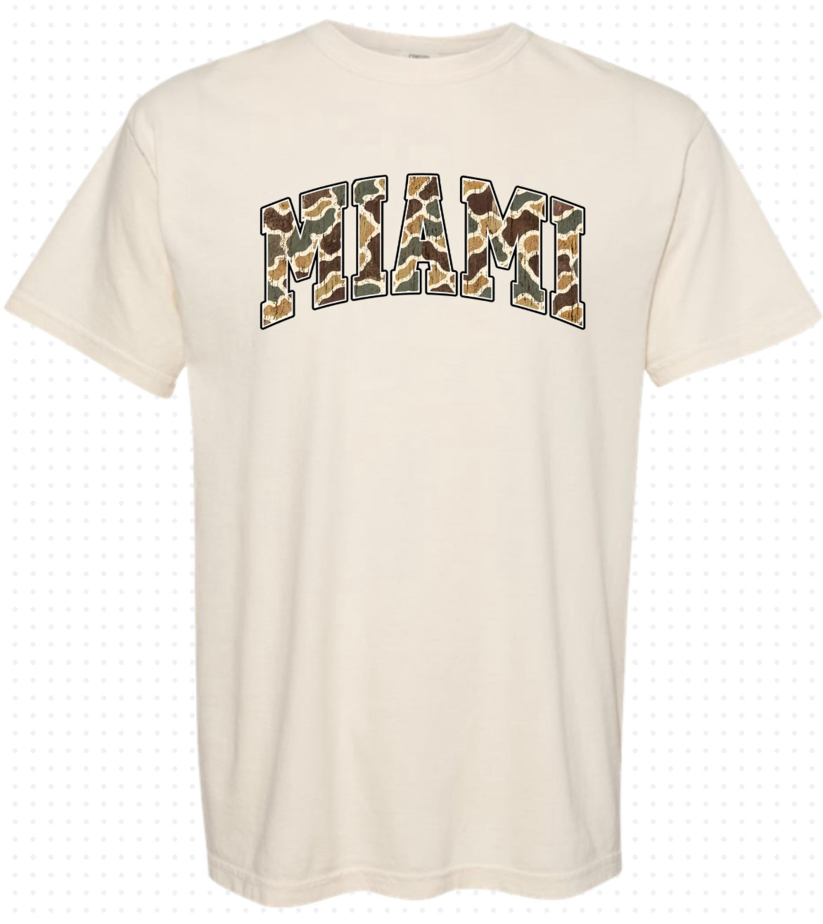 Miami T-shirt (Camo Letters)