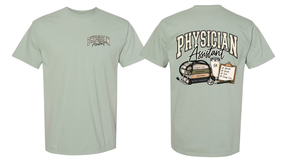 FUN PA T's  (Sage/Blue/Pink Front+Back)(Comfort Color)