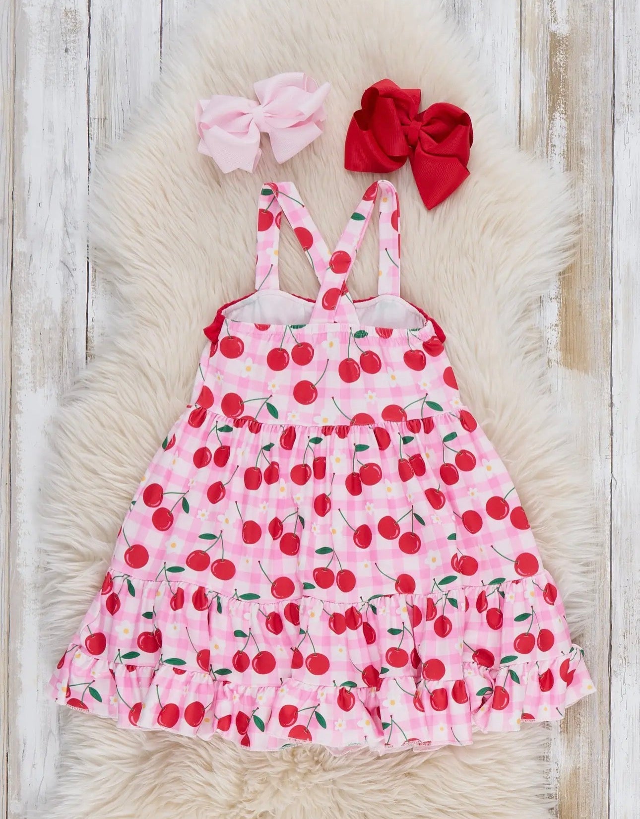 Cherry Berries Delight Ruffle Dress